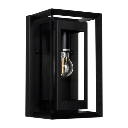 Felix Galvanised Iron Black Wall Light