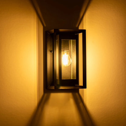Felix Galvanised Iron Black Wall Light