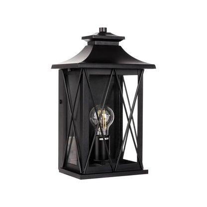 Odin Galvanised Iron Black Wall Light