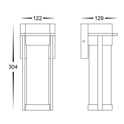 Ashton Galvanised Iron Black Wall Light