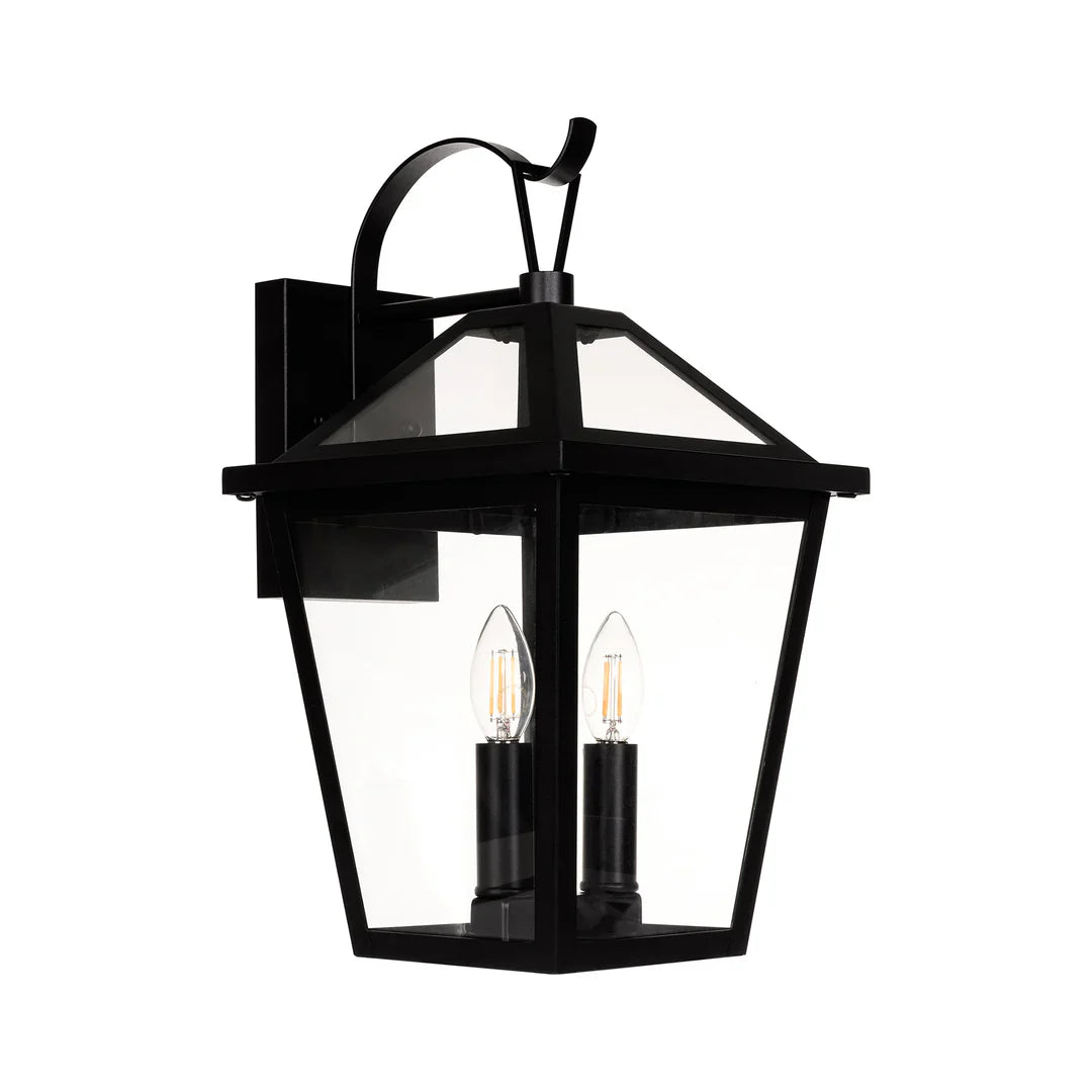 Karter Galvanised Iron Black Wall Light