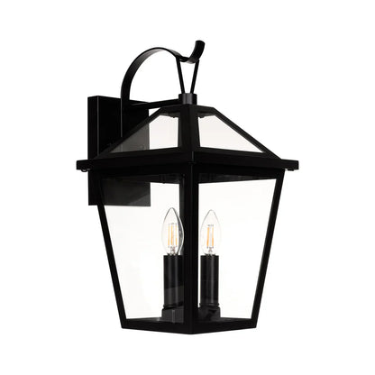 Karter Galvanised Iron Black Wall Light