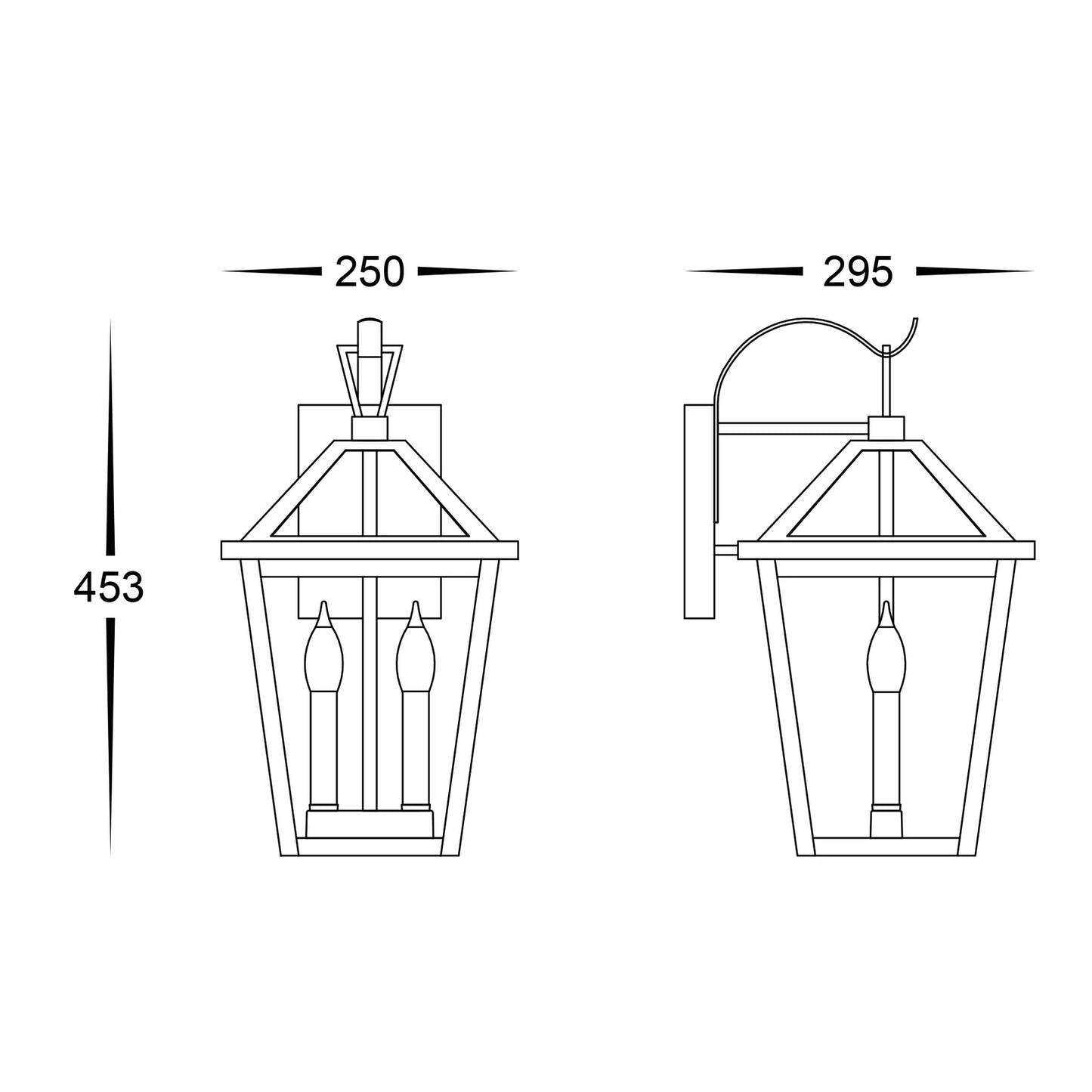Karter Galvanised Iron Black Wall Light