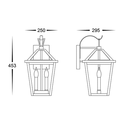 Karter Galvanised Iron Black Wall Light
