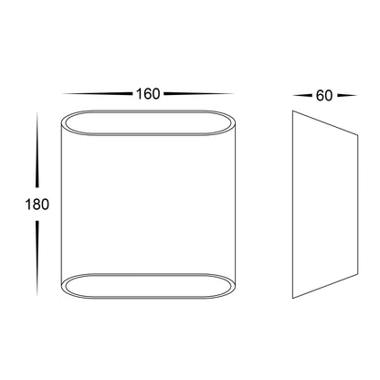 Contec Aluminium Up & Down Wall Light