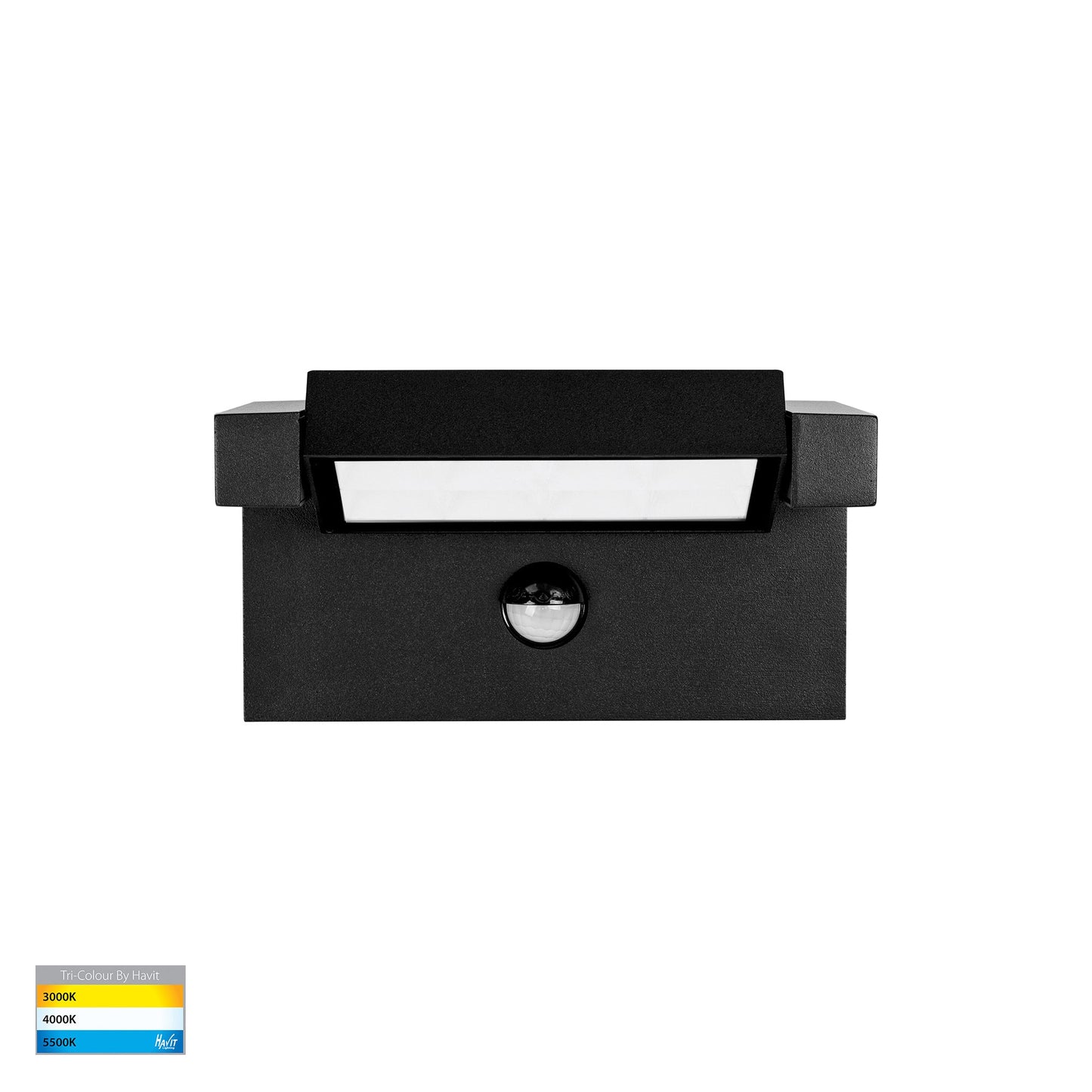 Black Aluminium Adjustable Wall Light with Sensor