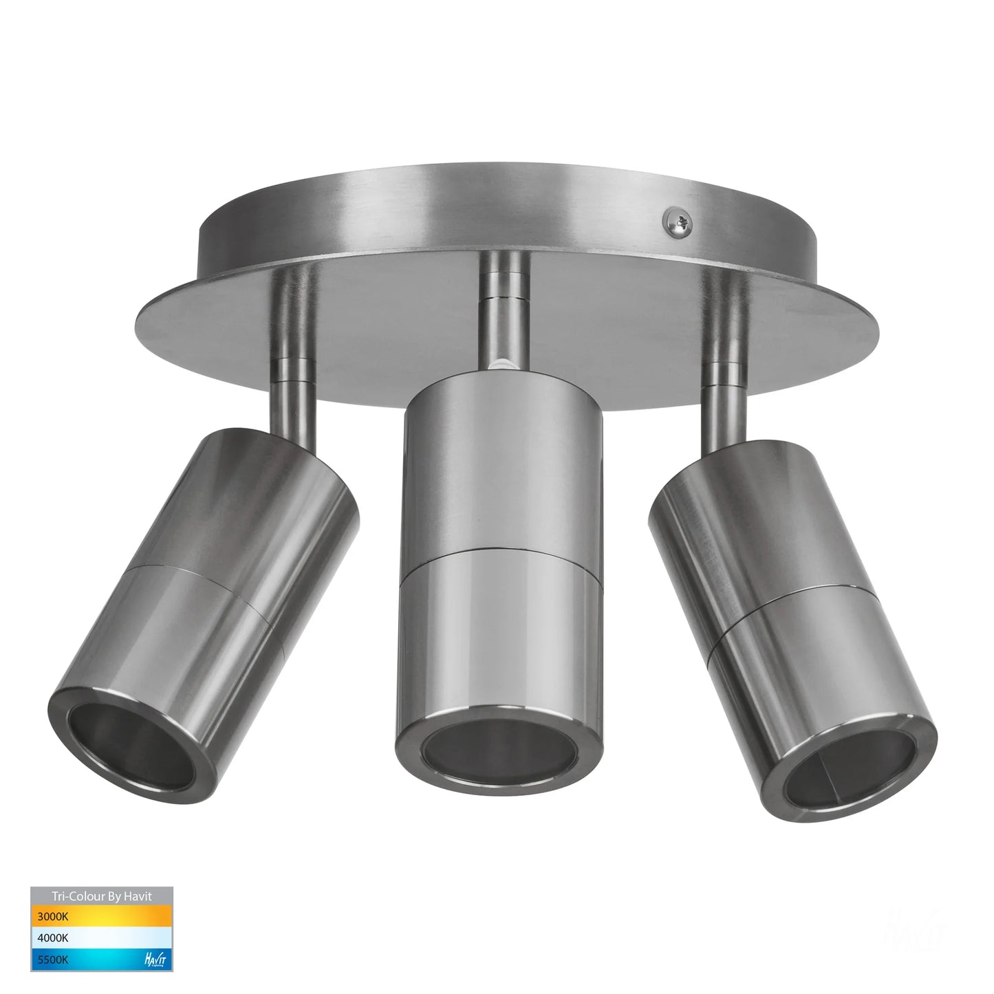 Tivah 3 Light Round Plate LED Tri Colour