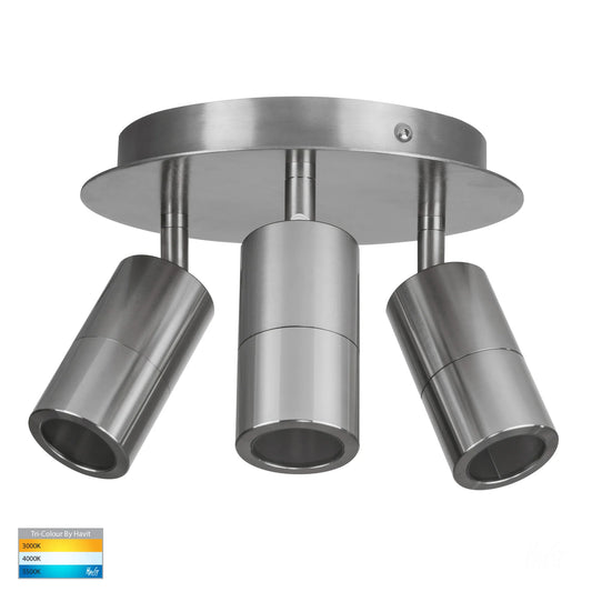 Tivah 3 Light Round Plate LED Tri Colour