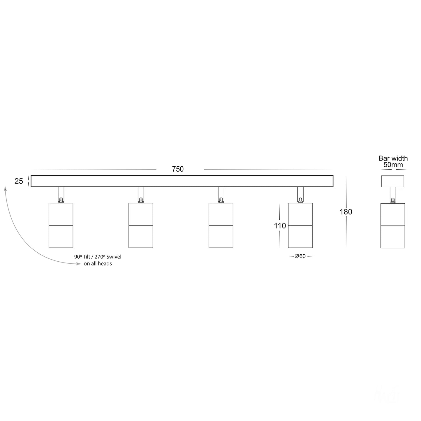2/3/4 Tivah Light Bars Tri Colour LED
