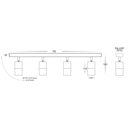 2/3/4 Tivah Light Bars Tri Colour LED