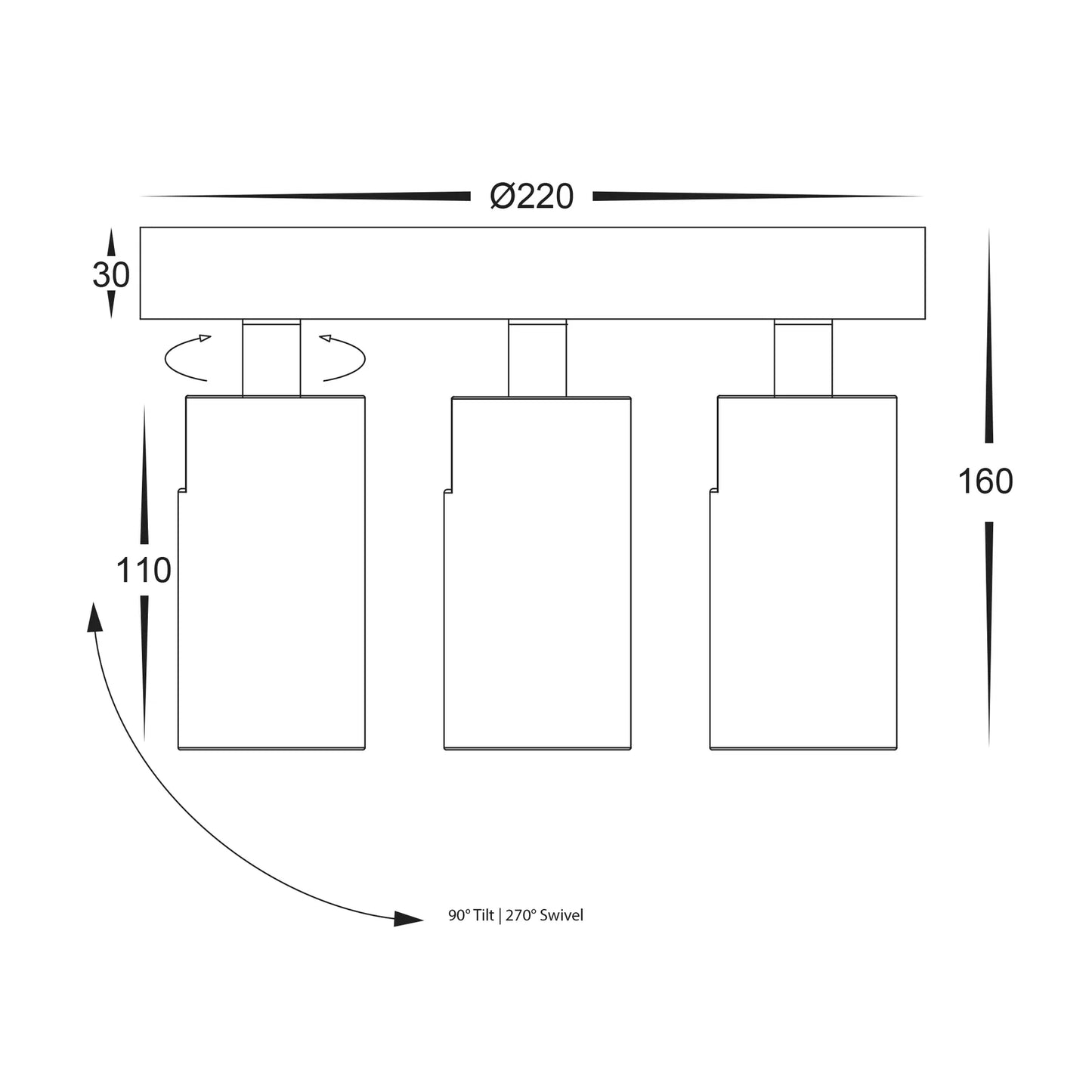 3 Light Round  HV4002t Rnd