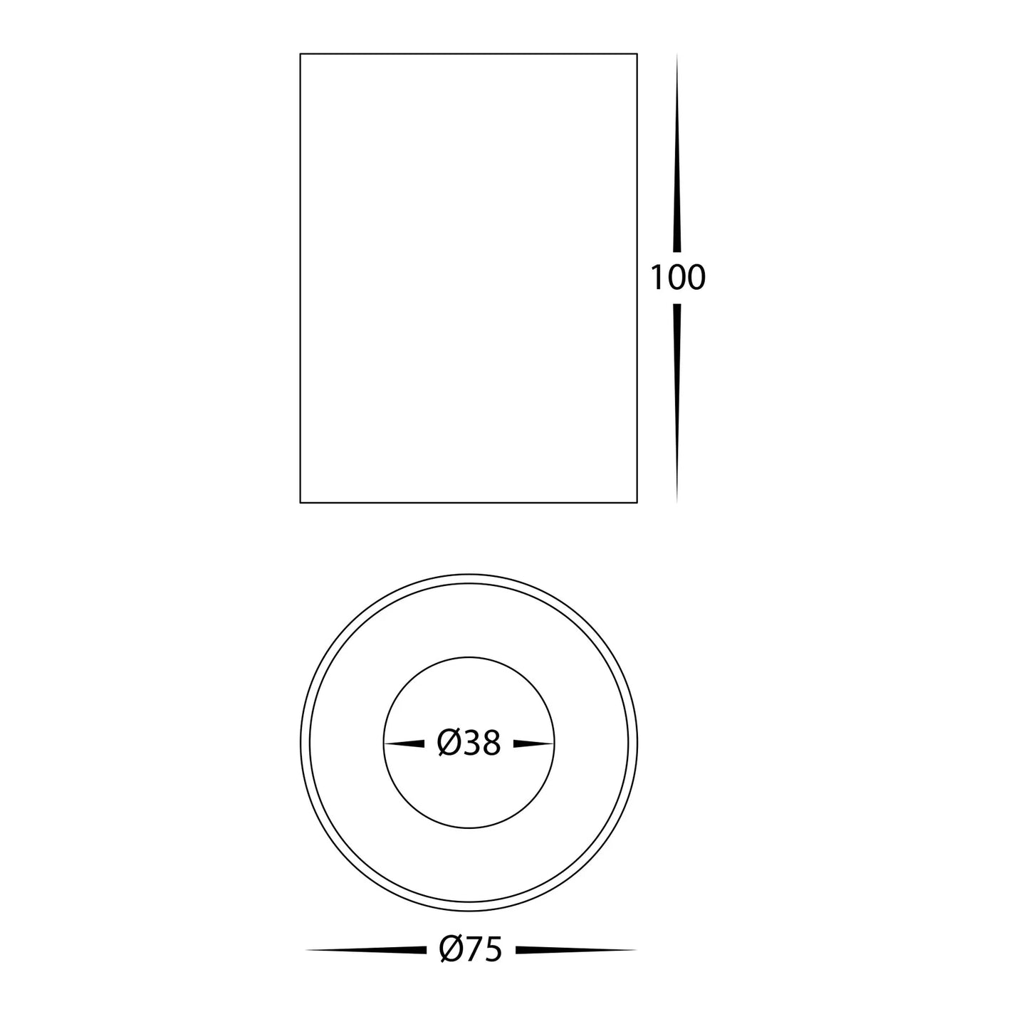 Nella Brass 7w Surface Mounted LED Downlight