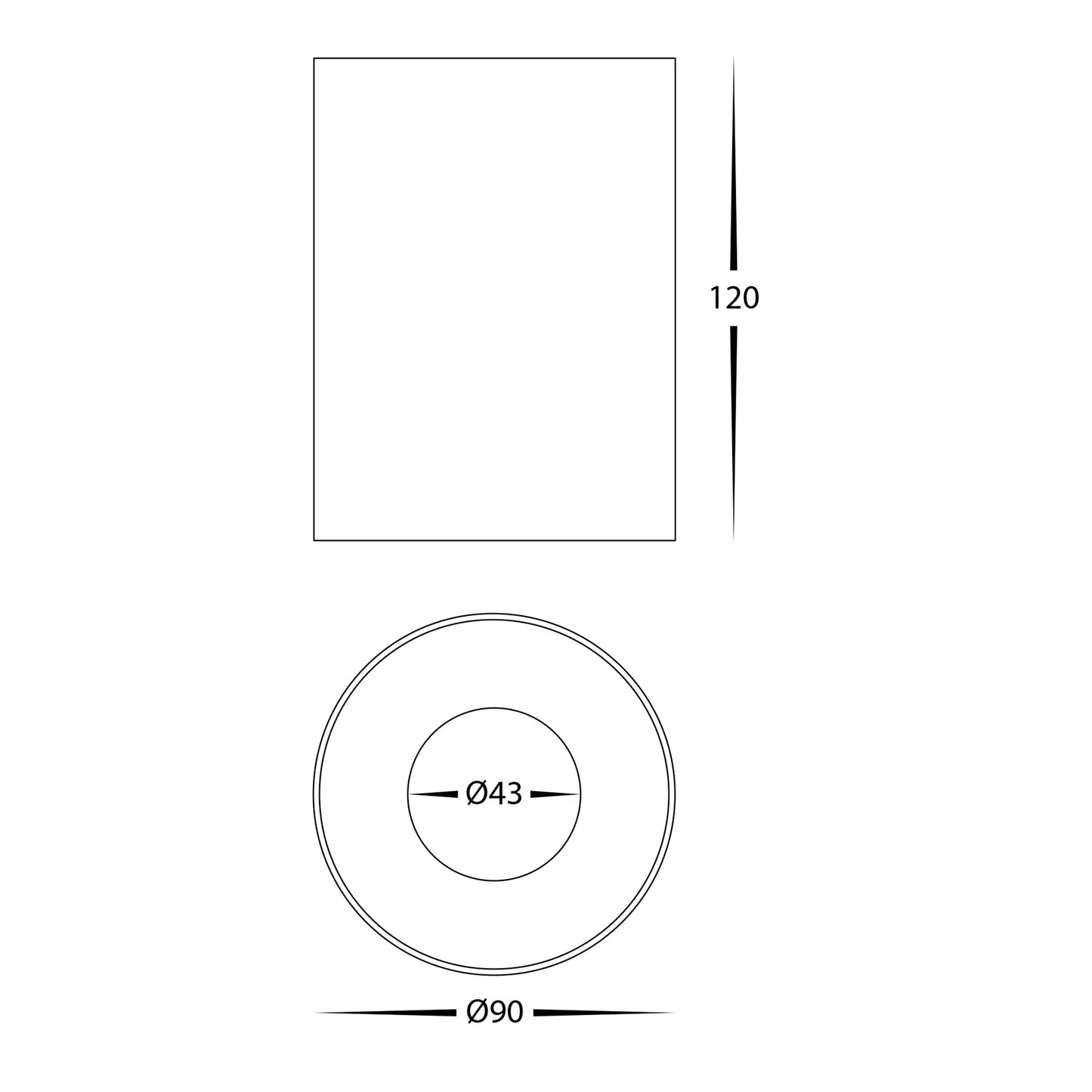 Nella Brass 12w Surface Mounted LED Downlight