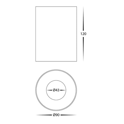 Nella Brass 12w Surface Mounted LED Downlight