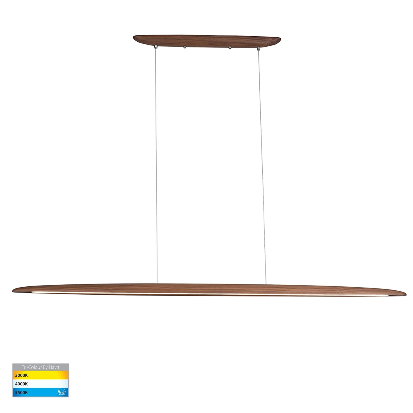 Noce Walnut Timber Linear Pendant