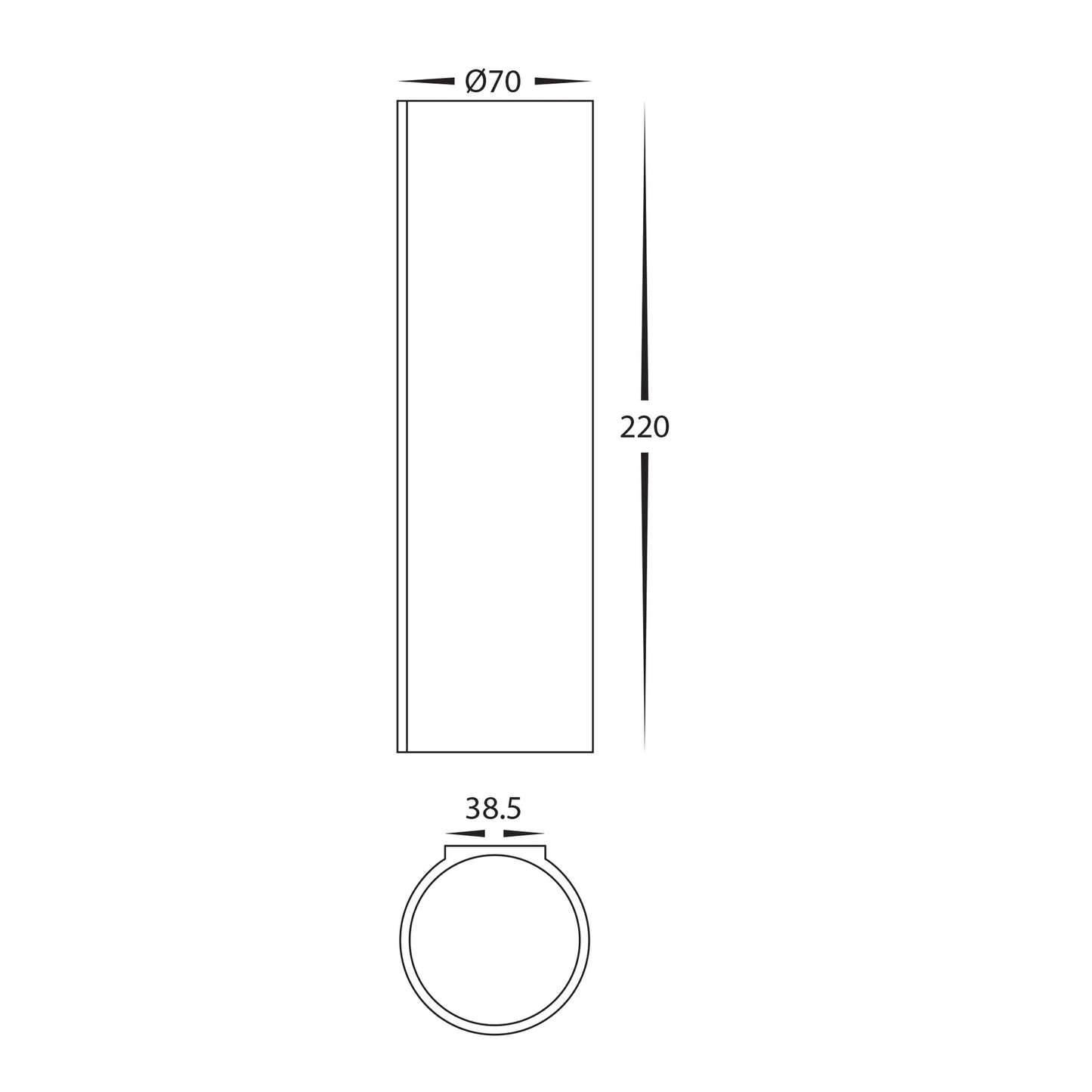 Up & Down Plaster Wall Light
