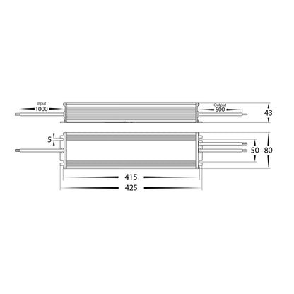 24v DC IP66 High Power Factor Weatherproof LED Driver
