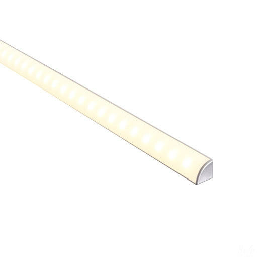 Silver 10x10mm Aluminium Corner Profile with diffuser kit