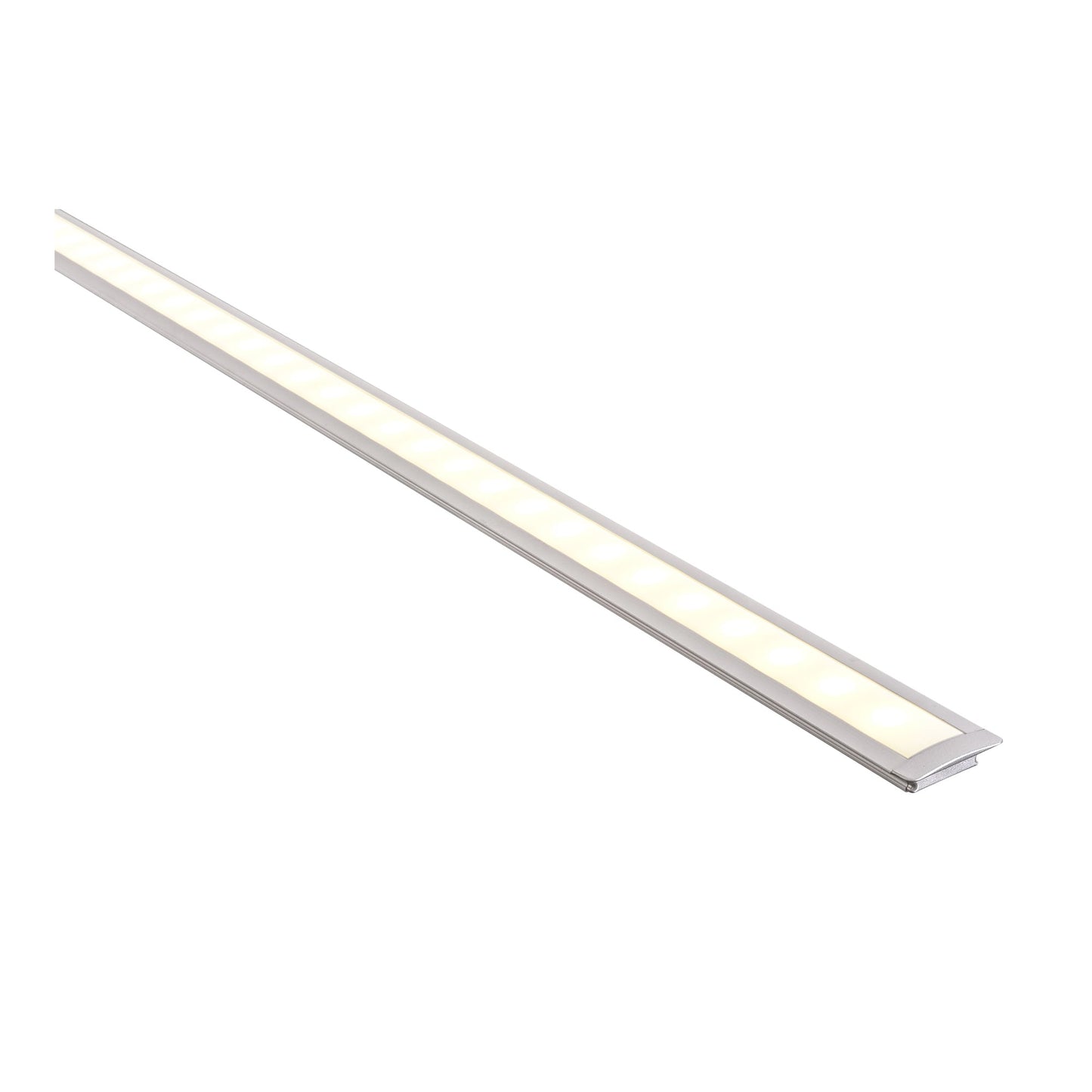 Silver 25x7mm Aluminium profile with diffuser kit