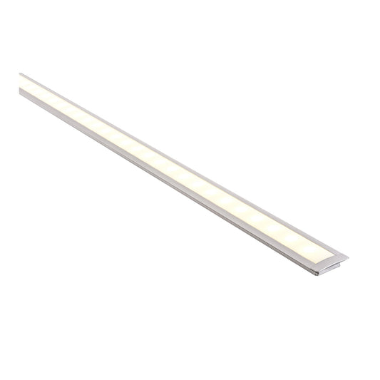 Silver 25x7mm Aluminium profile with diffuser kit