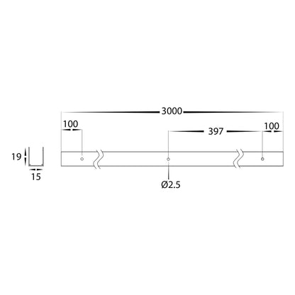 Aluminium channel to suit HV9795 Haviflex