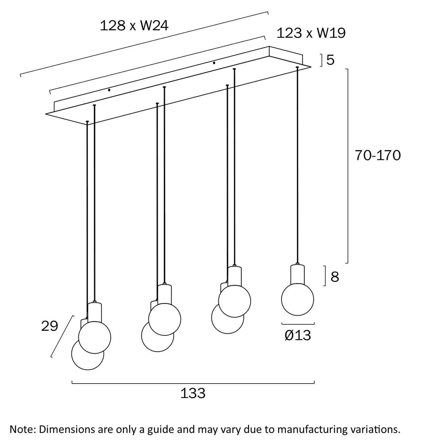 Invar 7 Light Bar Pendant