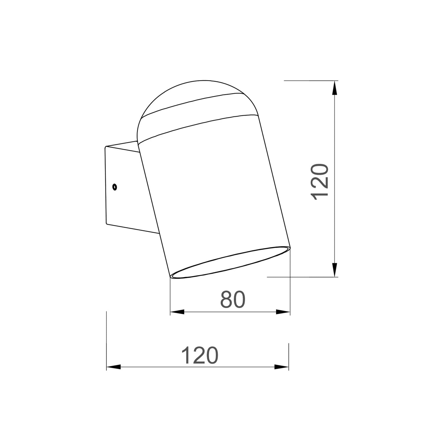 KEILA: Exterior Oval Surface Mounted Wall Lights