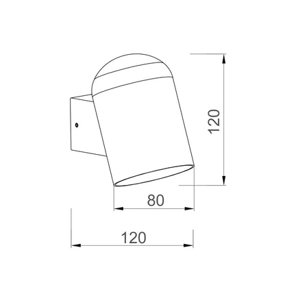 KEILA: Exterior Oval Surface Mounted Wall Lights