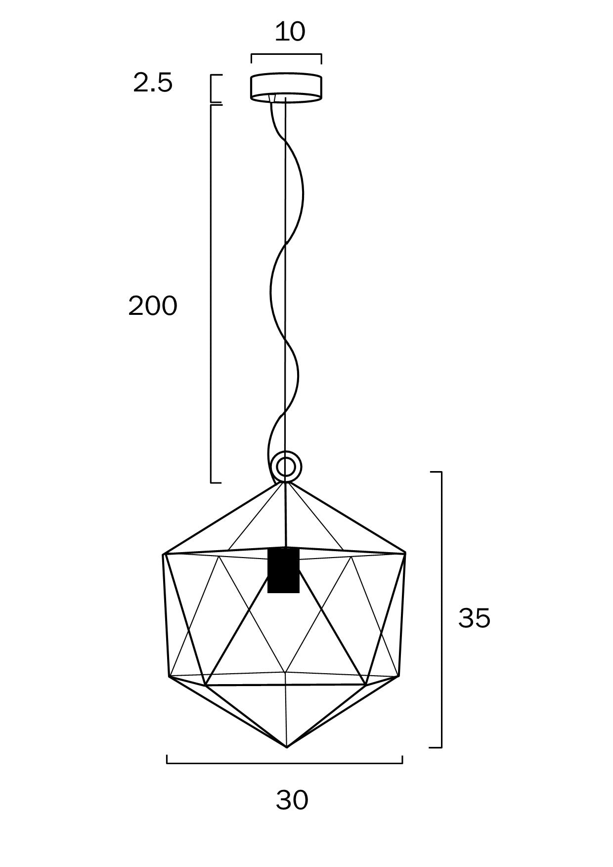 Lazlo 30 Contemporary Cage Pendant Light