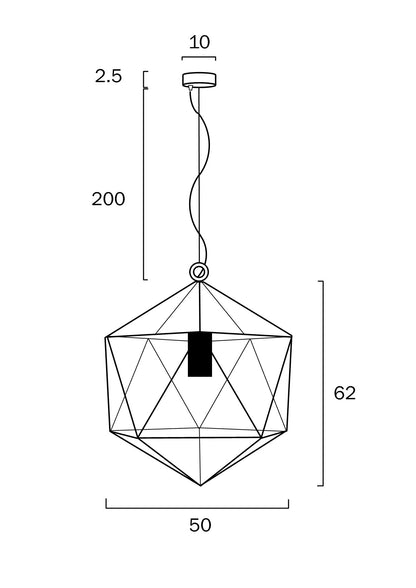 Lazlo 50 Contemporary Cage Pendant Light