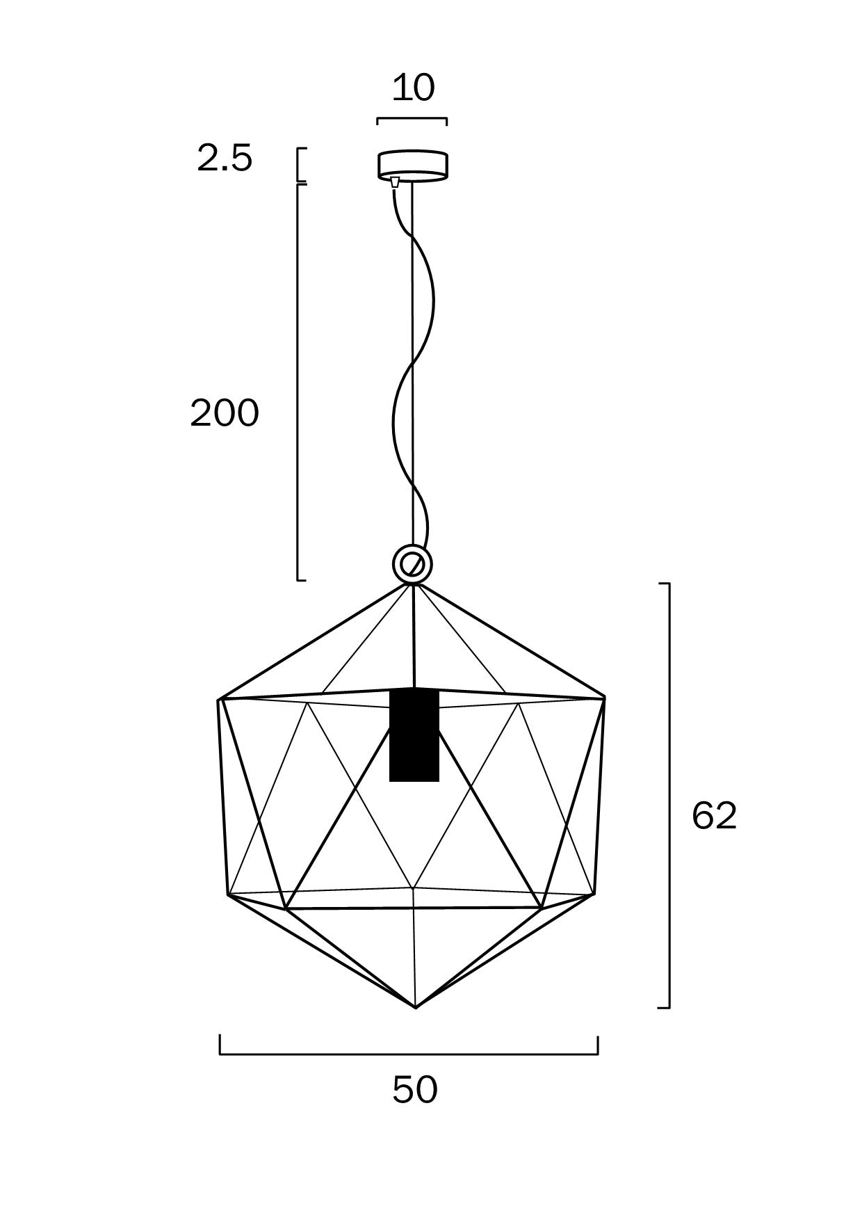 Lazlo 50 Contemporary Cage Pendant Light