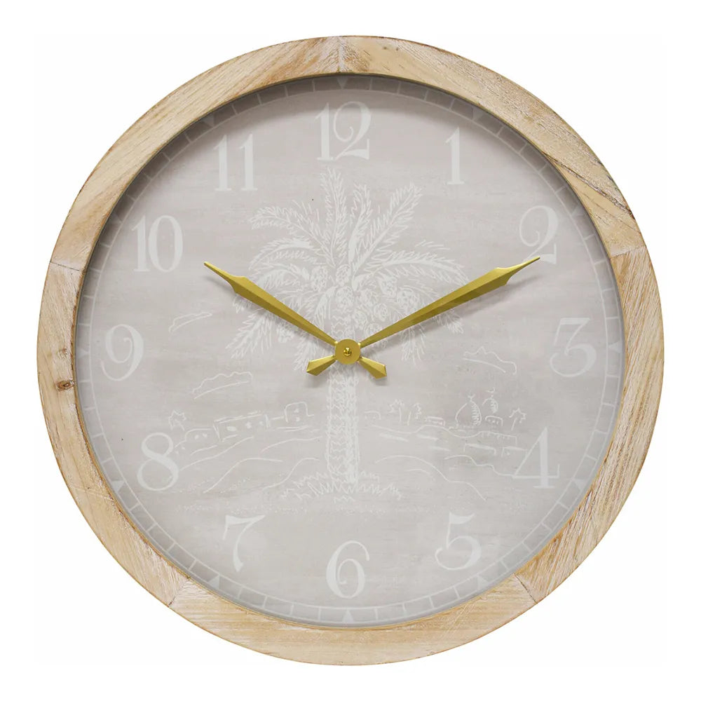 Date Palm Wall Clock  - Neutral