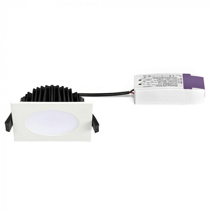 Square Low Profile LED CCT Downlight in White