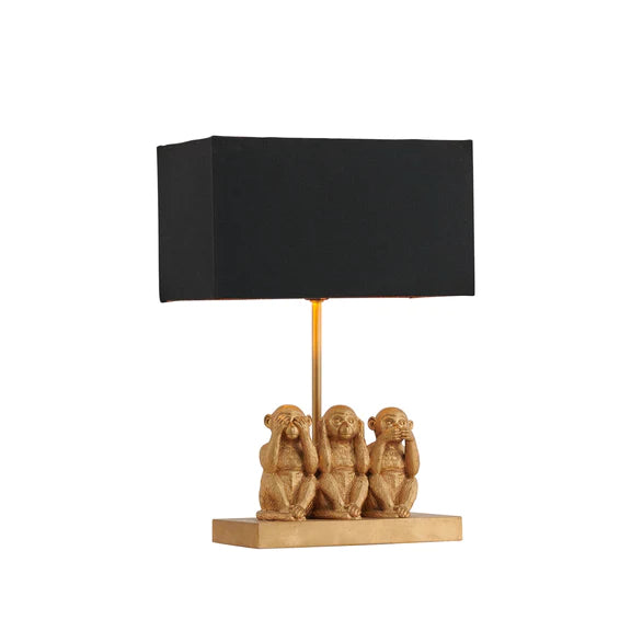 Three Wise Monkeys Table Lamp