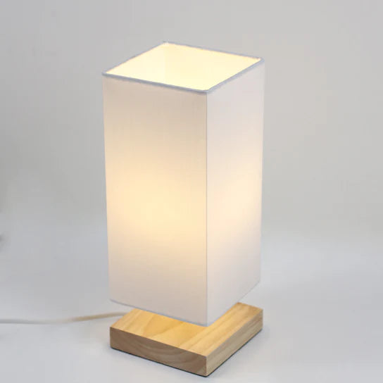 Set of 2 Mano Wooden Square Table lamp