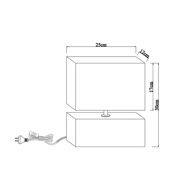 Mano Rectangle Table Lamp