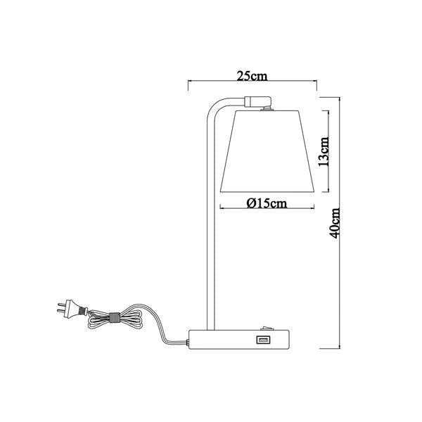 Mak USB Table Lamp