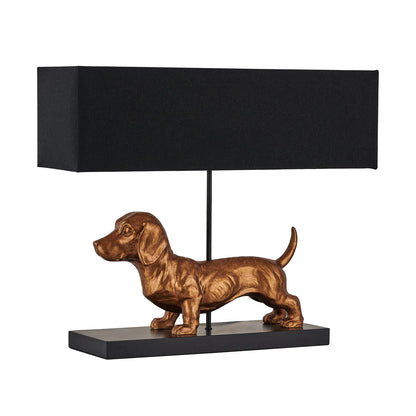 Dachshund Elegance Table Lamp - Gold