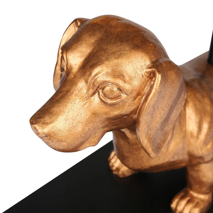 Dachshund Elegance Table Lamp - Gold