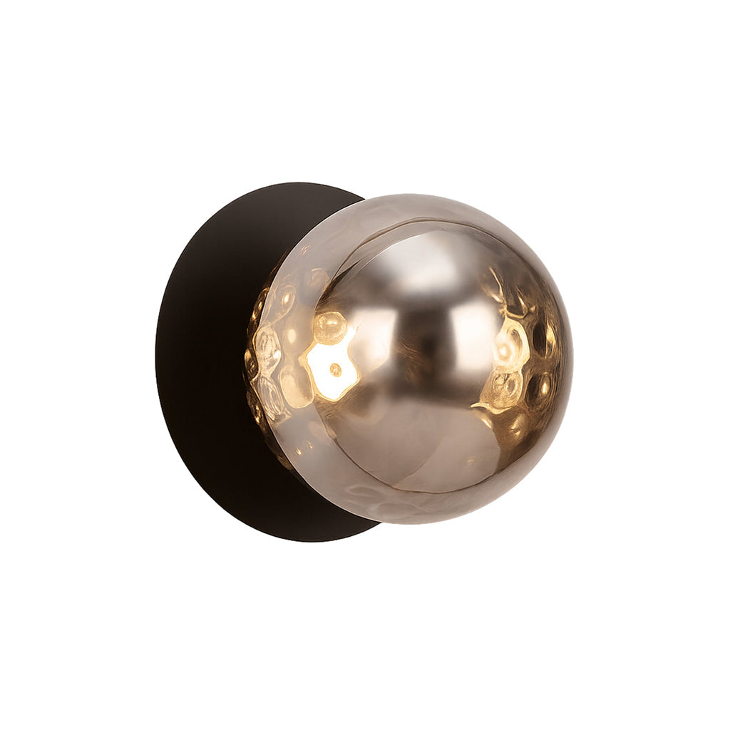 Odessa Molten Ripple Glass LED Wall Light - 10cm
