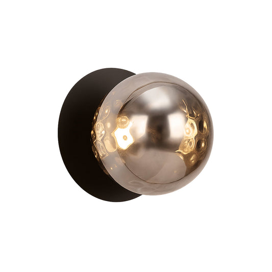 Odessa Molten Ripple Glass LED Wall Light - 10cm