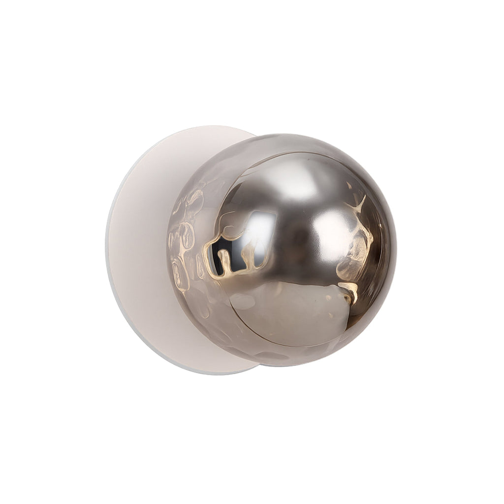 Odessa Molten Ripple Glass LED Wall Light - 10cm