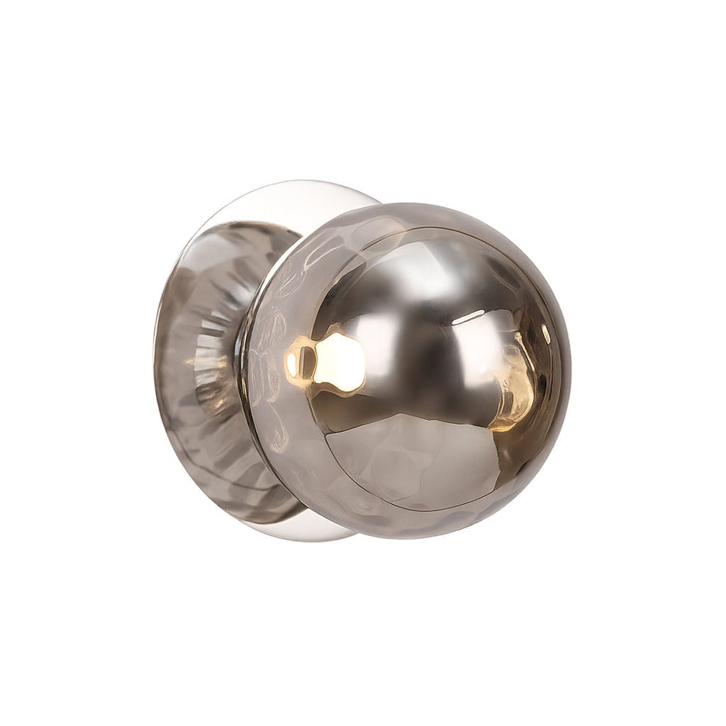 Odessa Molten Ripple Glass LED Wall Light - 10cm