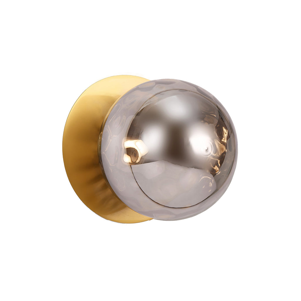 Odessa Molten Ripple Glass LED Wall Light - 10cm