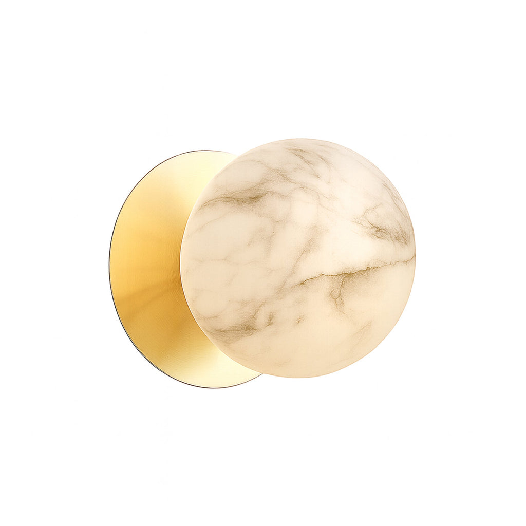 Odessa Marble Opal Glass LED Wall Light - 10cm