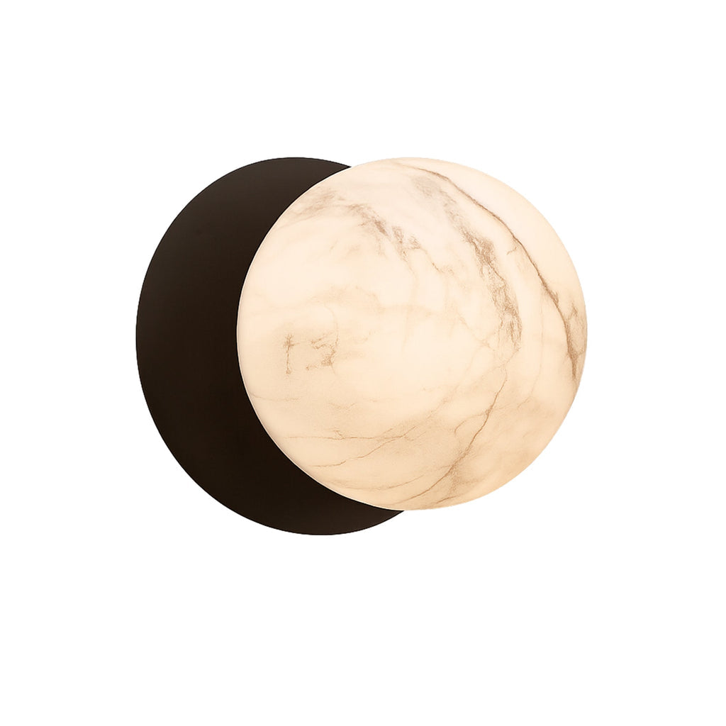 Odessa Marble Opal Glass LED Wall Light - 15cm