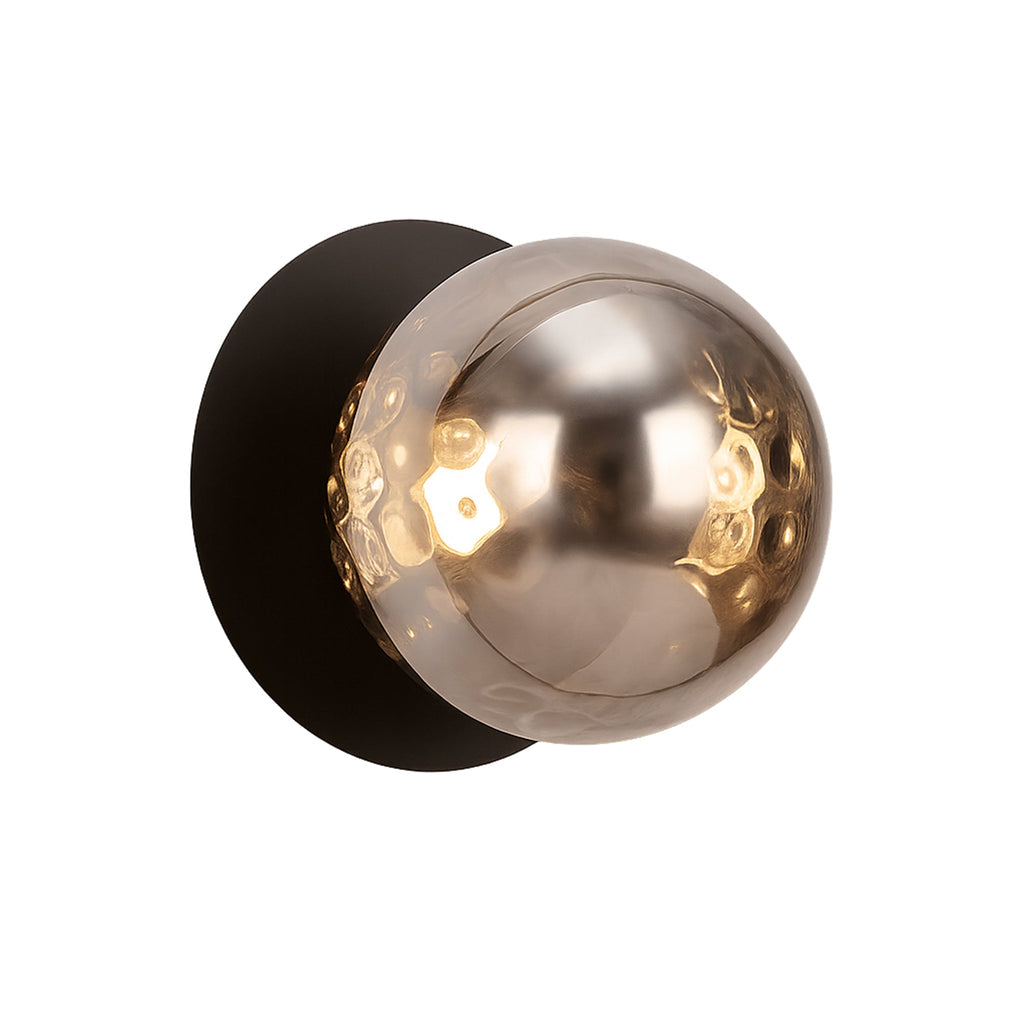 Odessa Molten Ripple Glass LED Wall Light - 15cm