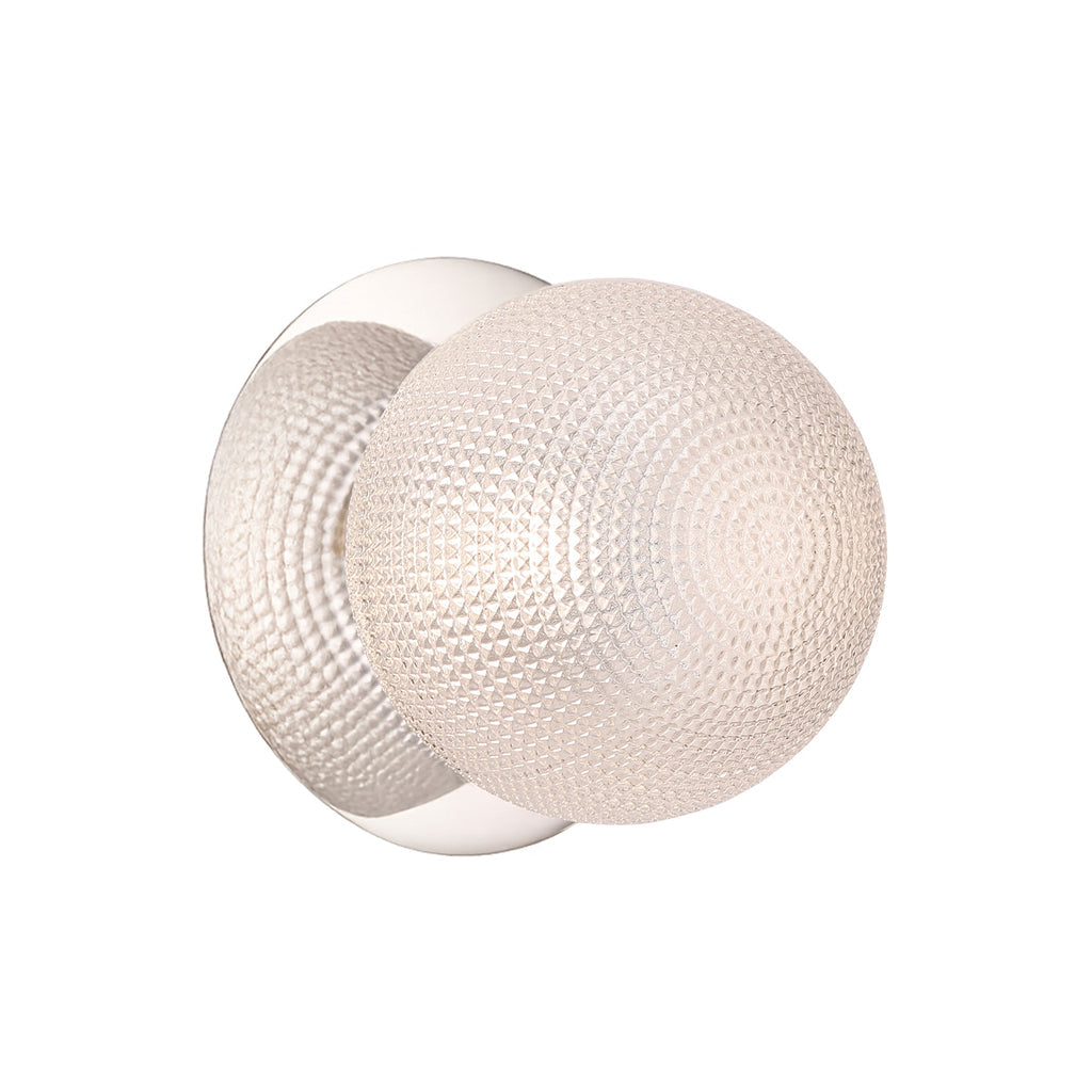 Odessa Diamond Cut Glass LED Wall Light - 15cm