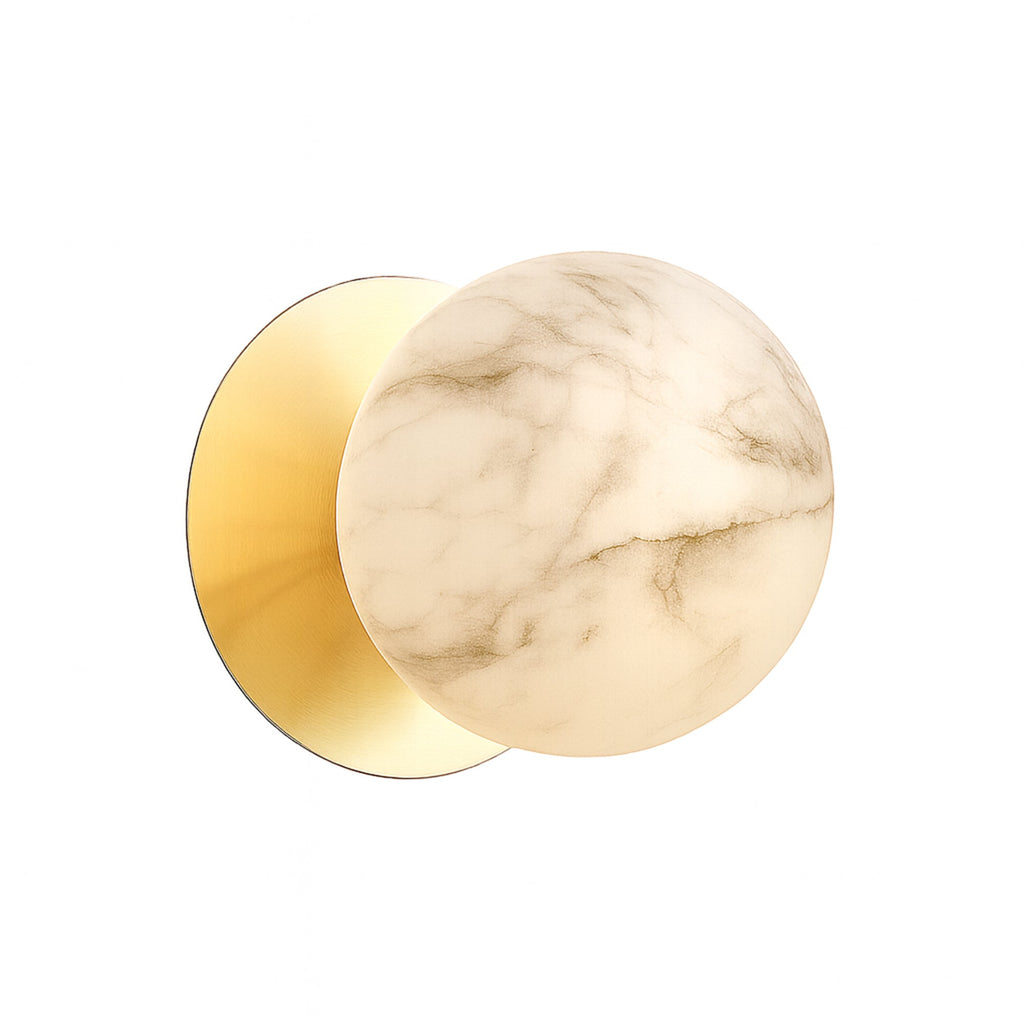 Odessa Marble Opal Glass LED Wall Light - 15cm