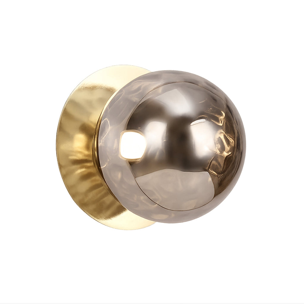 Odessa Molten Ripple Glass LED Wall Light - 15cm